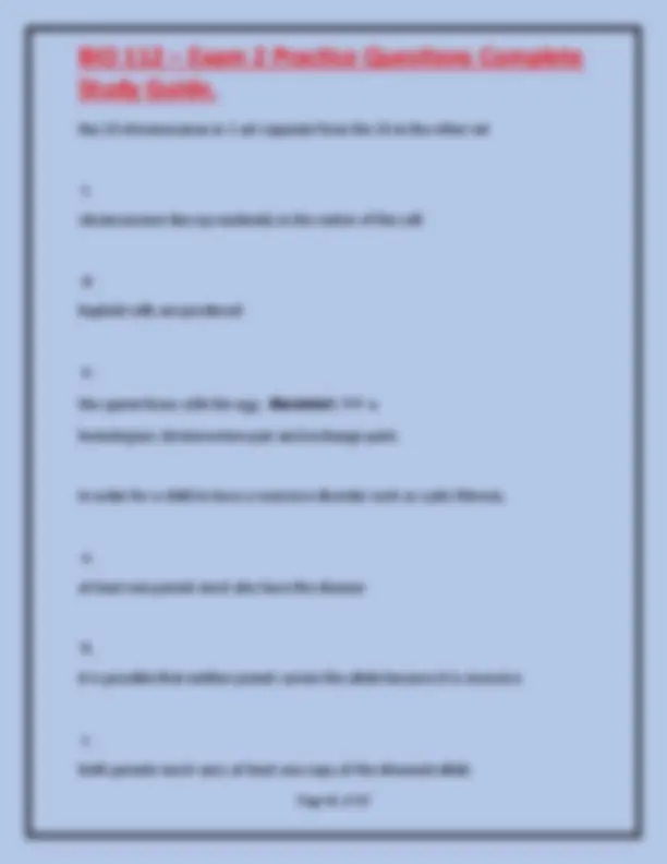 BIO 112 Exam 2 Practice Questions and Study Guide | Exams Biology | Docsity