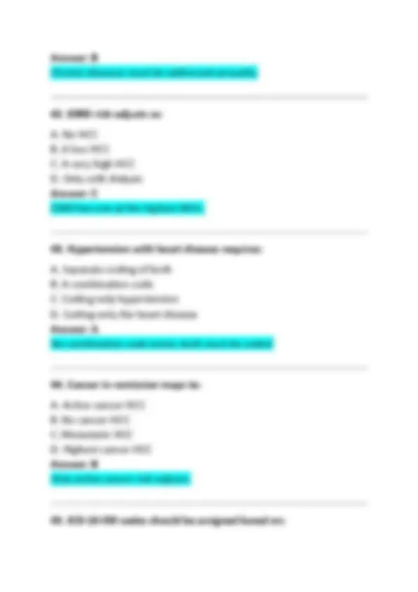 Cdsrx Risk Model Certified Risk Adjustment Coder (CRC) practice exam Questions And ...