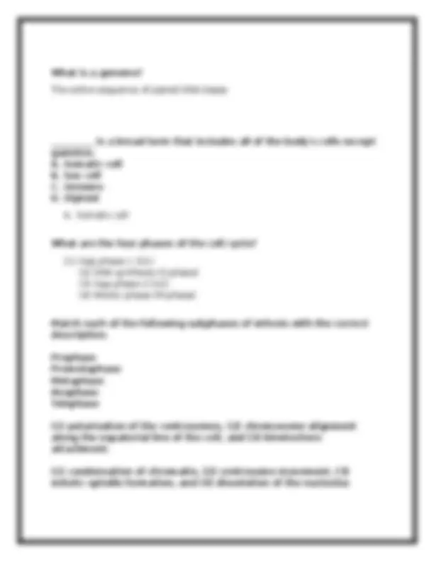 BIOD 101 Module 4 Exam & Review Guide – Portage Learning (Verified ...