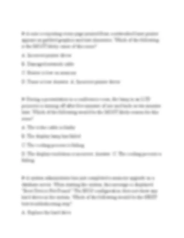 WGU D317 COMPTIA A+ PRACTICE ACTUAL EXAM PAPER 2026 QUESTIONS AND ...