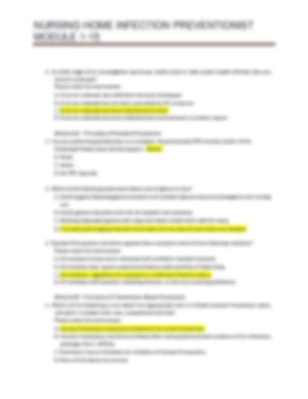 CDC Infection Preventionist Post Test 2025/2026 Questions and Answers ...