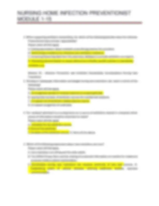 Cdc's Sample Questions CDC Infection Preventionist Post Test 2025/2026 Questions and Answers ...