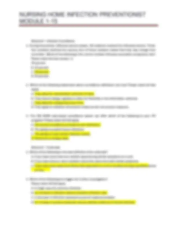 CDC Infection Preventionist Post Test 2025/2026 Questions and Answers ...