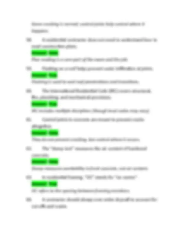 Louisiana Residential Building Contractor Exam Questions and Answers ...