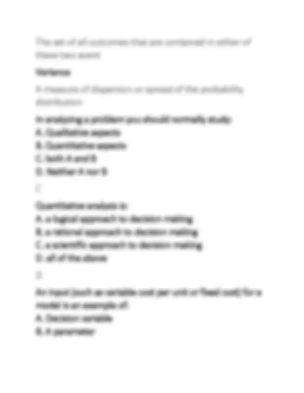 Quantitative Methods Final Quiz with Solved Questions and Answers ...