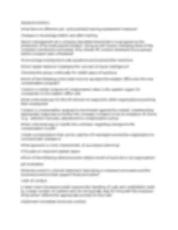 Scp Questions Sample SHRM-CP/SCP Practice Exam Questions and Answers | Exams Biology | Docsity