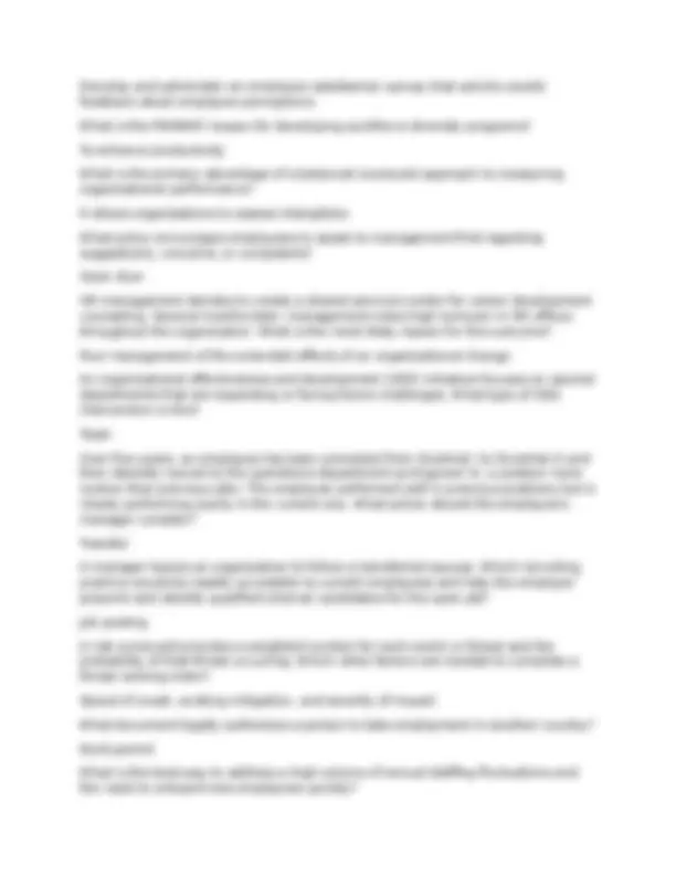 Scp Questions Sample SHRM-CP/SCP Practice Exam Questions and Answers | Exams Biology | Docsity