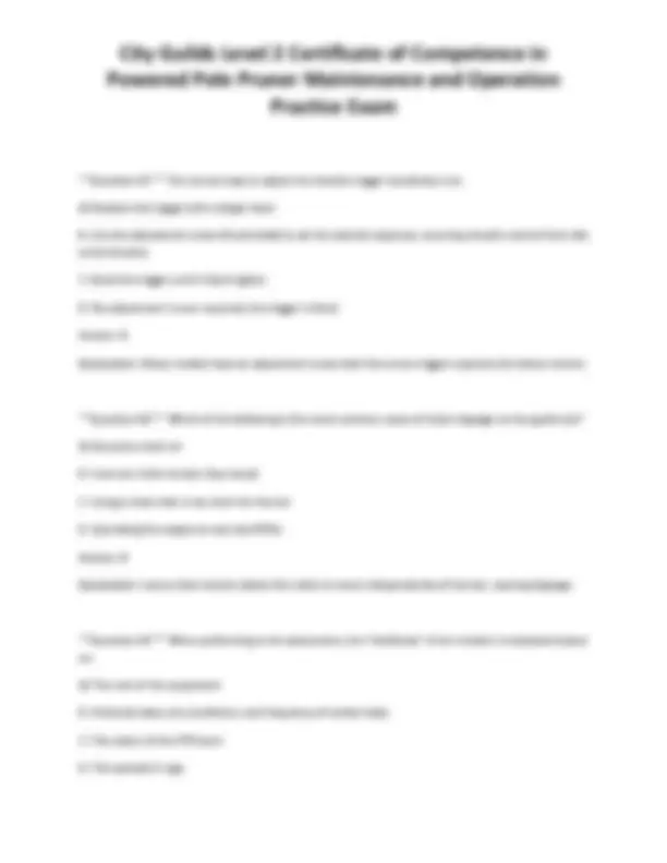 City Guilds Level 2 Certificate of Competence in Powered Pole Pruner ...