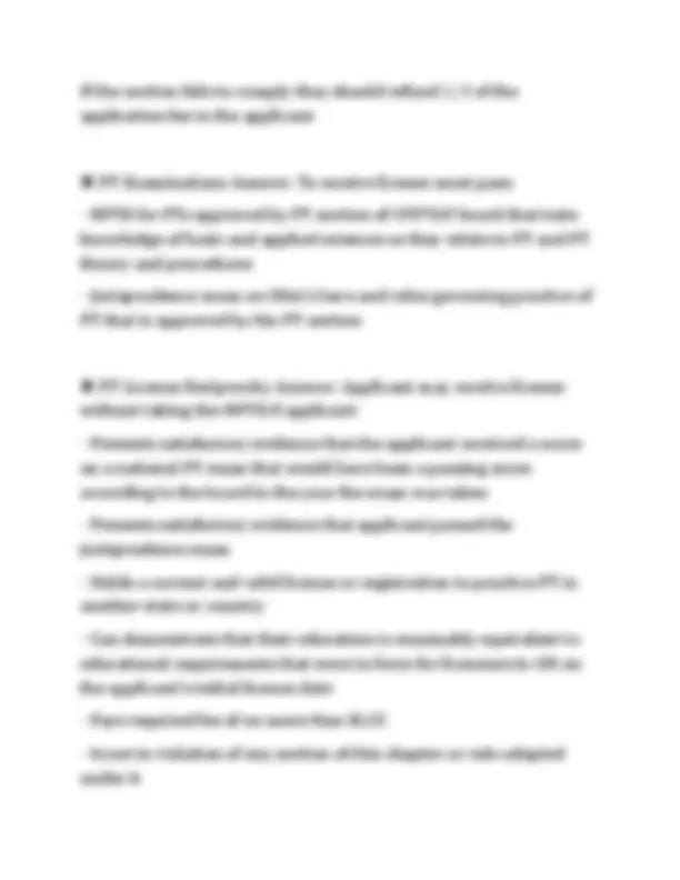 Physical Examination Rle Script OHIO PHYSICAL THERAPY JURISPRUDENCE CERTIFICATION EXAM SCRIPT 2026 ...