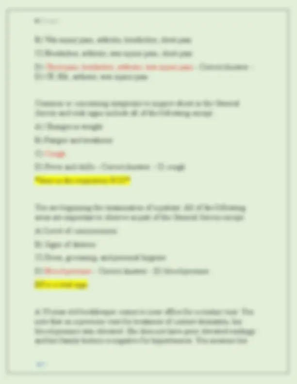 NUR 631 ADVANCED HEALTH ASSESSMENT EXAM 1 NEWEST 2025 ACTUAL EXAM ...