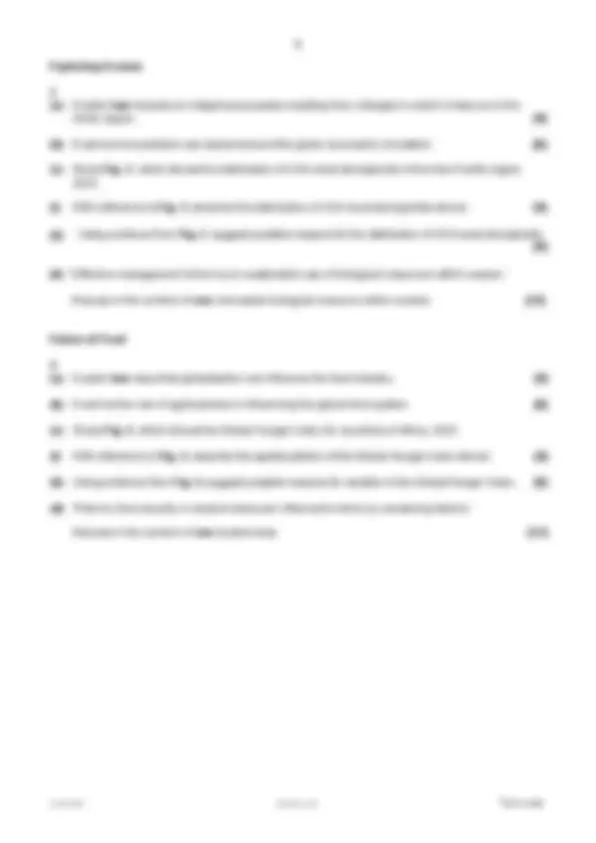 AS Level Geography Exam: Geographical Debates - Questions and Mark ...