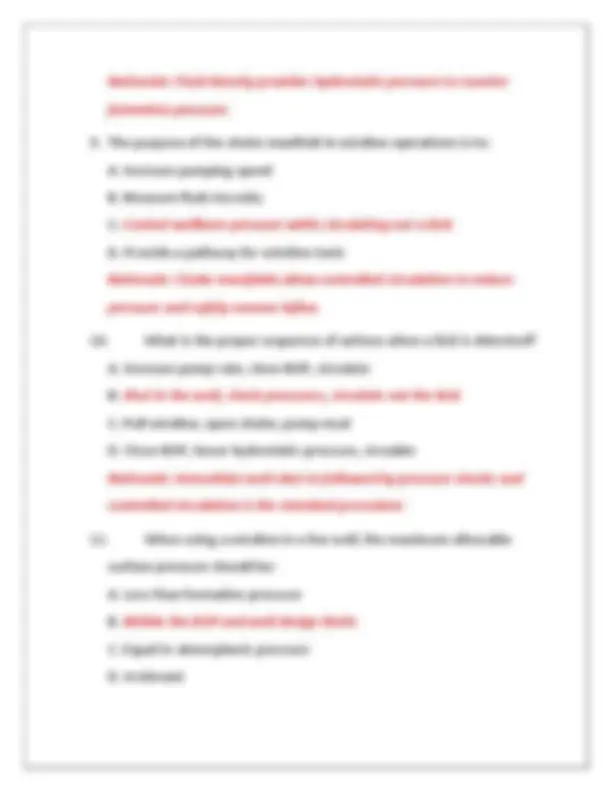 Well Control Exam Practice Questions and Answers for Wireline ...