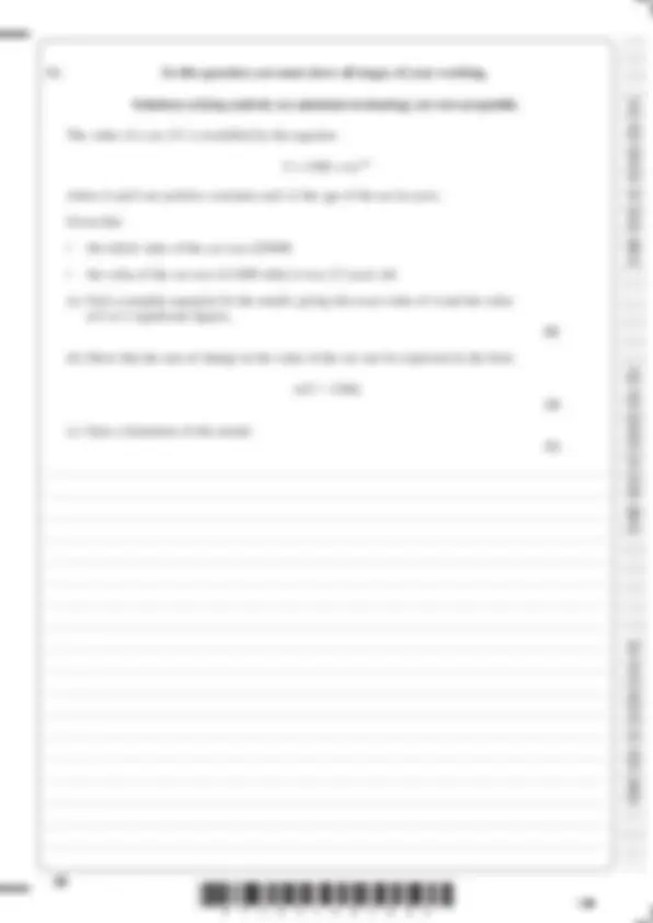 2025 Pearson Edexcel A Level Mathematics Question Paper Option 1 June+ ...