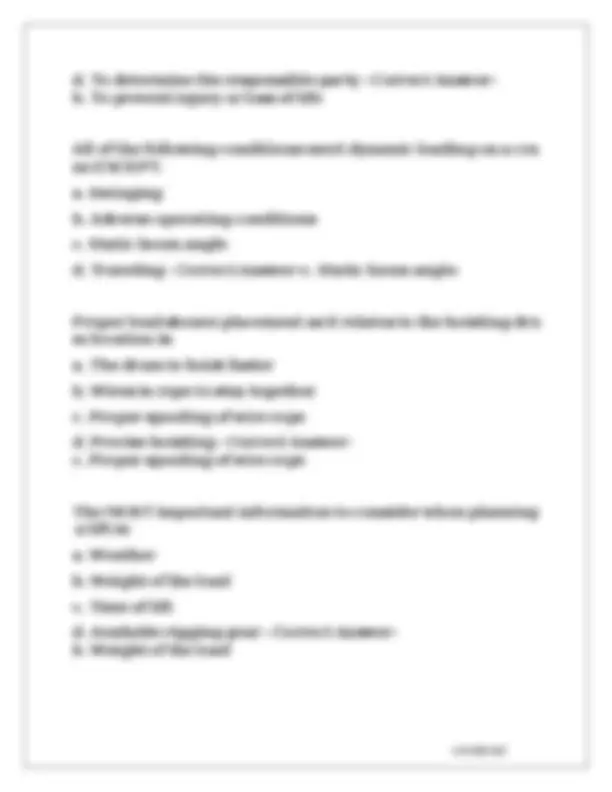 Advance Rigger Test Exam With 100% Correct And Verified Answers 2026/ ...