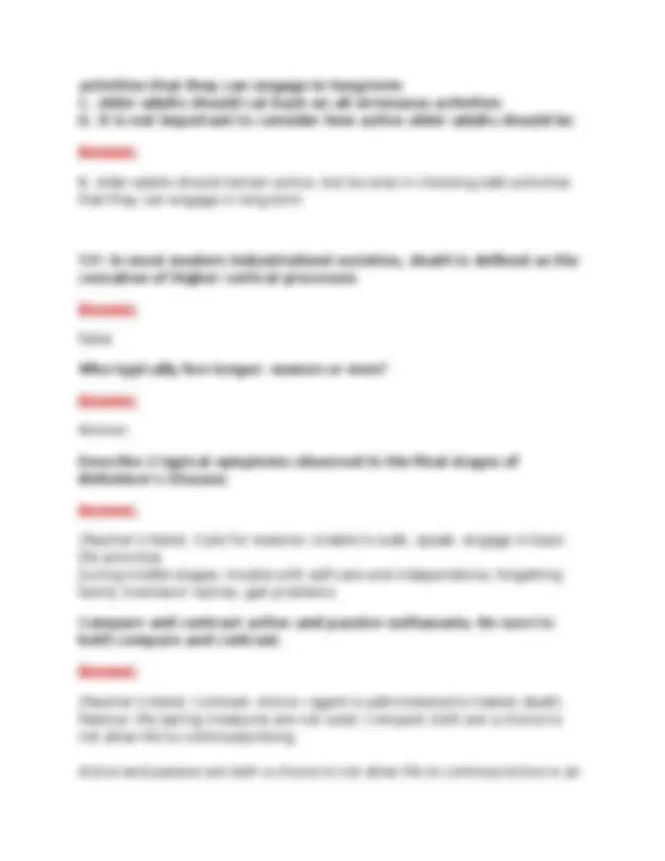 PSYC 140 Developmental Psychology Module 8 Study Guide & Exam Review ...