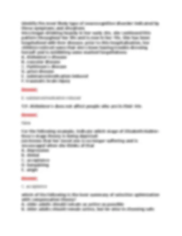 PSYC 140 Developmental Psychology Module 8 Study Guide & Exam Review ...