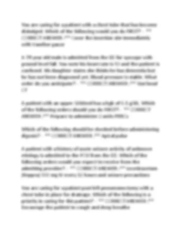 PROGRESSIVE CARE RN A V1 EXAM QUESTIONS WITH COMPLETE SOLUTIONS ...