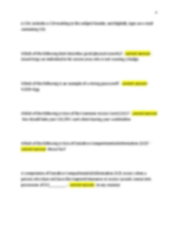 Cybersecurity Awareness Knowledge Check Exam: Questions and Verified ...