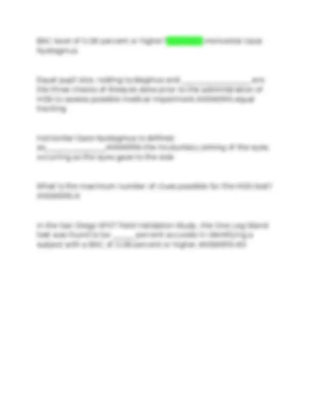 SFST Exam with Well Detailed Question & Answers Perfectly (New Updated ...