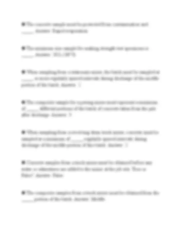 ACI CONCRETE FIELD TESTING TECHNICIAN GRADE I EXAMINATION TEST 2026 ...
