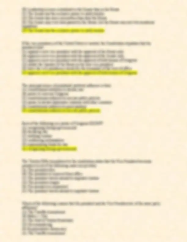 CLEP 1 American Government Exam 2025/2026 | Study Questions and ...