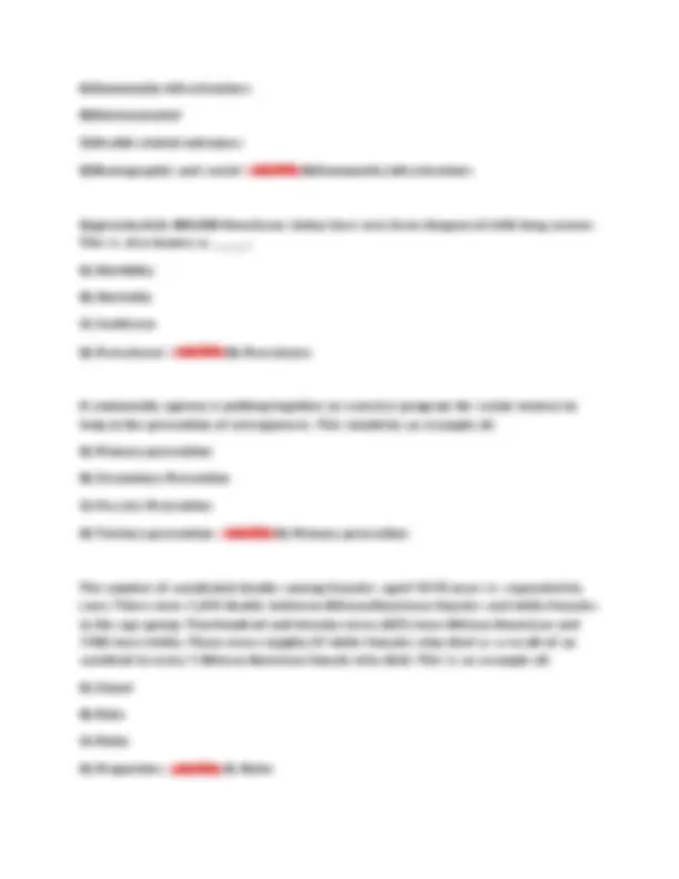 Hosa Epidemiology Practice Test Newest Exam 2025 2026 Complete