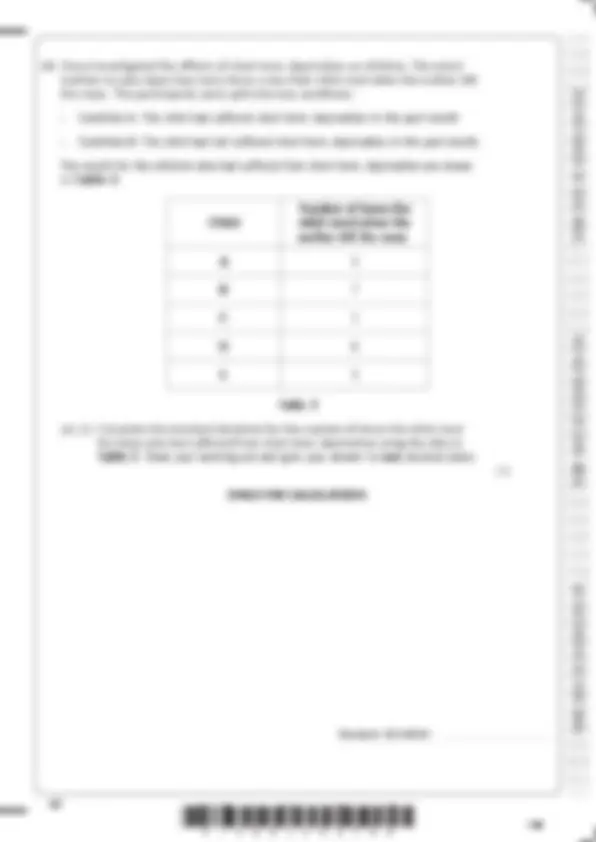 EDEXCEL A LEVEL PSYCHOLOGY (9PS0/02) QUESTION PAPER 2 AND MARK SCHEME ...