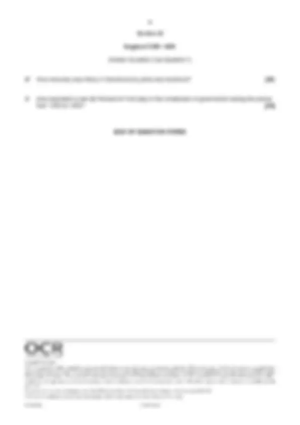 OCR - A Level History A - Y104/01 England 1377-1455- June 2025 ...
