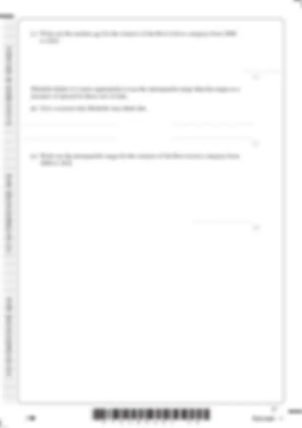 Pearson Edexcel Level 1/Level 2 GCSE (9–1) JUNE 2025- STATISTICS PAPER ...