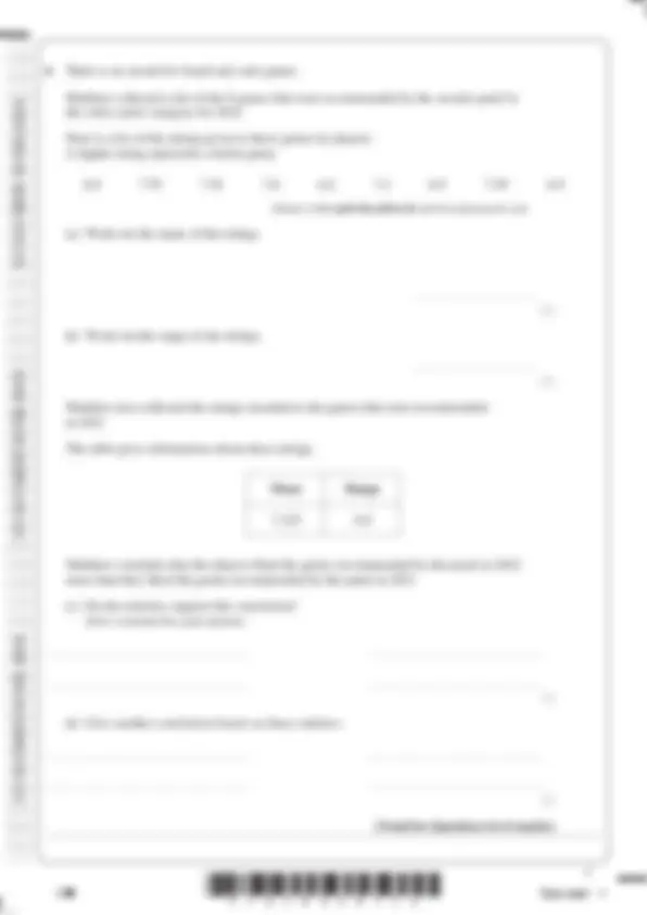 Pearson Edexcel Level 1/Level 2 GCSE (9–1) JUNE 2025- STATISTICS PAPER ...