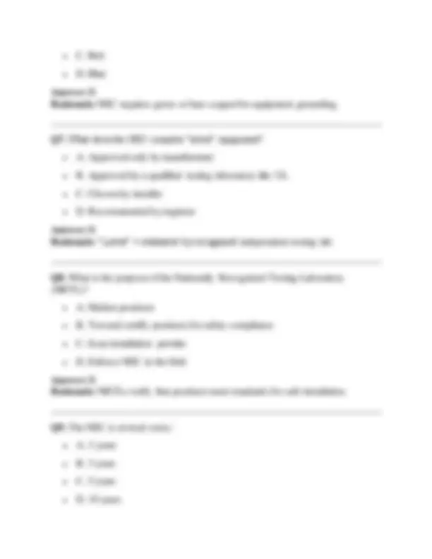 National Electrical Code (NEC) Illustrated Guide: Practice Questions ...