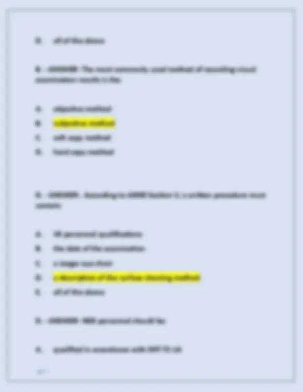 ASNT VT LEVEL 2 EXAM 2026 | Exams Nursing | Docsity