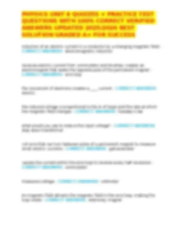 Physics Unit 6 Quizzes and Practice Test Questions | Exams Nursing ...