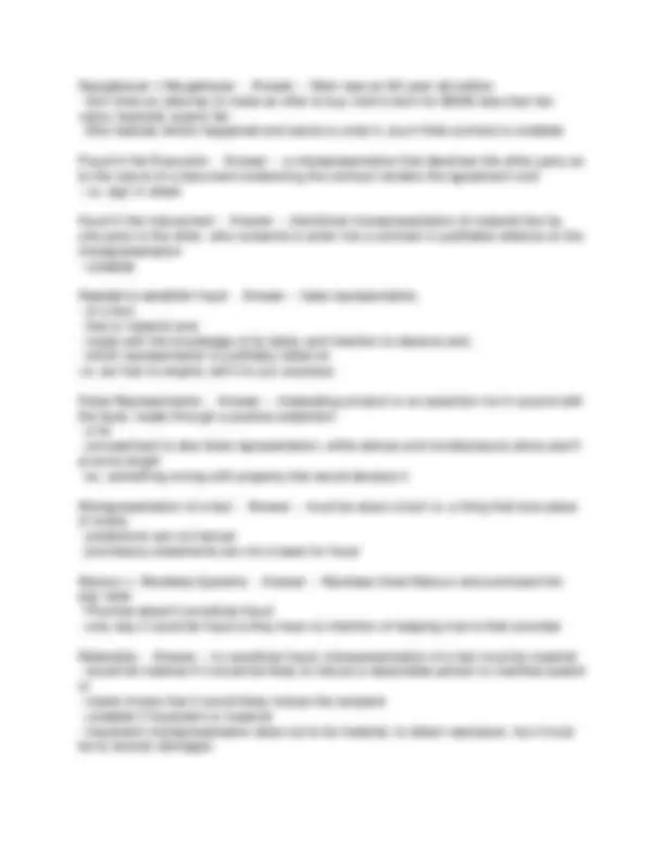 Contract Law Exam 3 Study Guide: Key Concepts and Cases | Exams Social ...