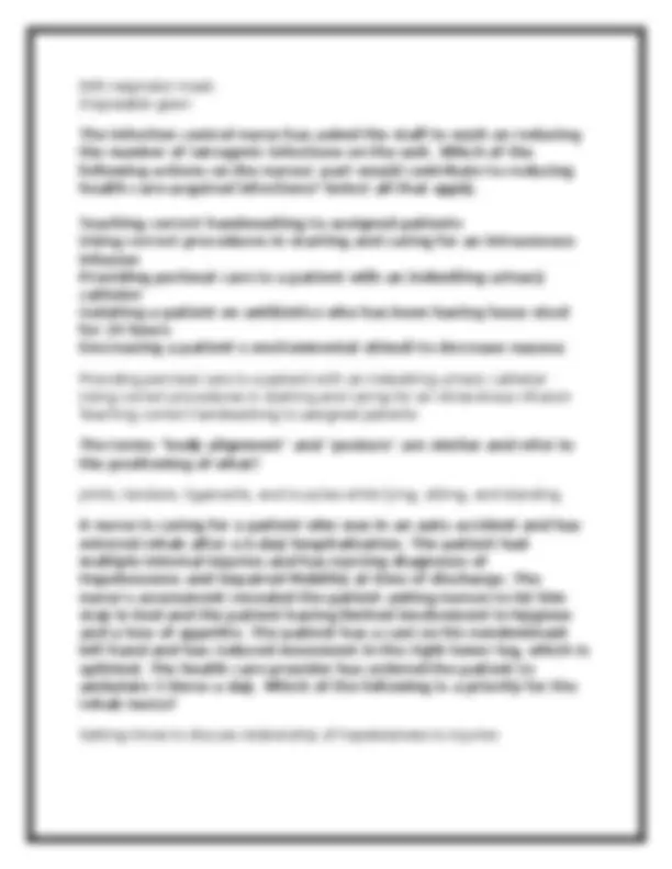NSG 300 Exam 1 (GCU) Foundations of Nursing – Practice Q&A + Rationales ...