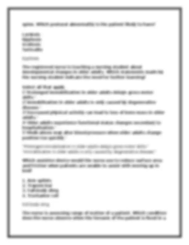 NSG 300 Exam 1 (GCU) Foundations of Nursing – Practice Q&A + Rationales ...