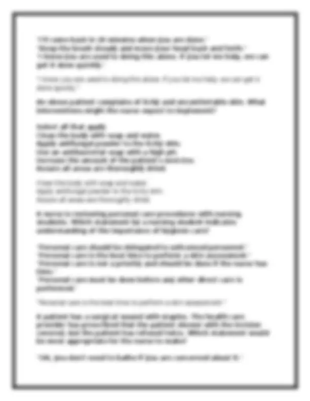 NSG 300 Exam 1 (GCU) Foundations of Nursing – Practice Q&A + Rationales ...