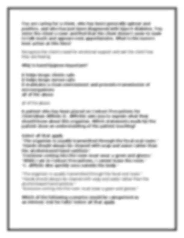 NSG 300 Exam 1 (GCU) Foundations of Nursing – Practice Q&A + Rationales ...