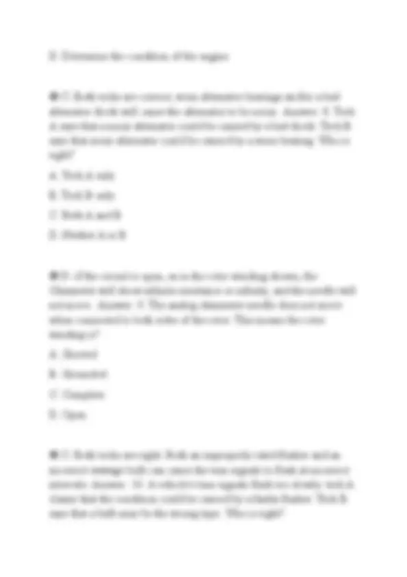 Ase A6 Test Question ASE A6 CERTIFICATION EVALUATION ACTUAL EXAM 2026 VIEW AHEAD EXAM GRADED ...