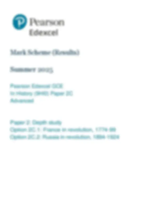 EDEXCEL A LEVEL HISTORY QUESTION PAPER OPTION 2C 1 2 AND MARK SCHEME ...