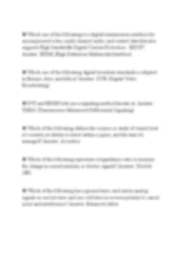 EXTRON AV ASSOCIATE TEST BANK COMPLETE QUESTIONS AND ANSWERS 100% ...