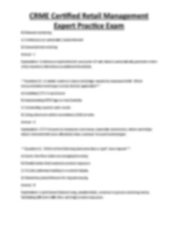 CRME Certified Retail Management Expert Practice Exam | Exams ...