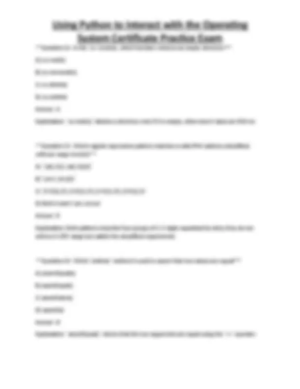 Python Operating System Interaction Practice Exam | Exams Technology ...