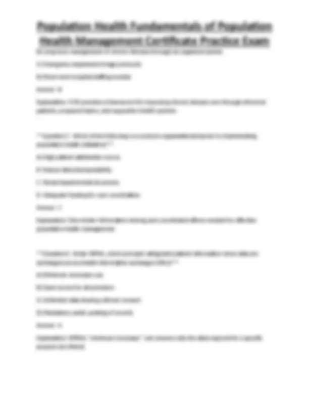 Population Health Fundamentals of Population Health Management ...