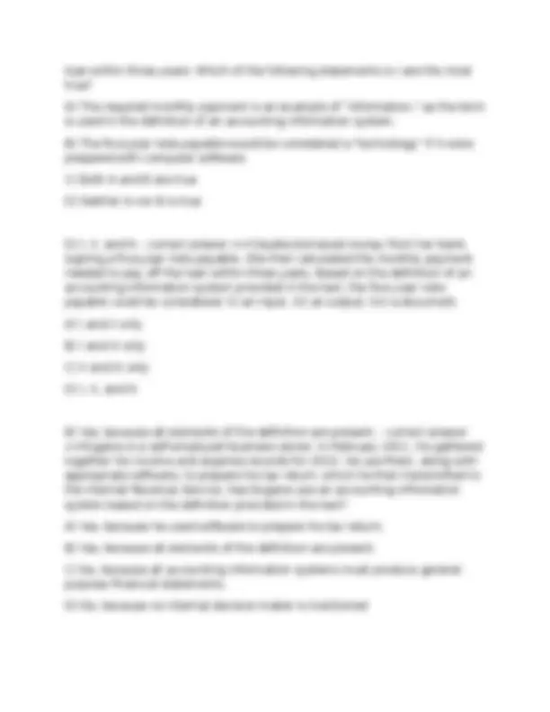 AIS Final Exam Review Questions with Solved Answers | Exams Advanced ...