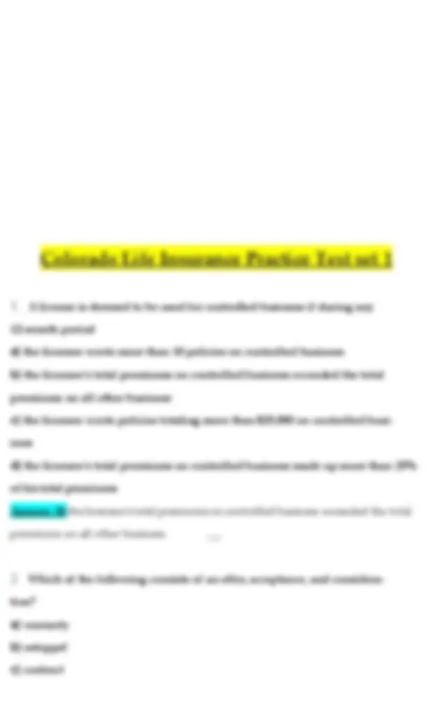 Colorado Life Insurance Exam Prep Book | 400 Q&A with 4 Practice Tests ...