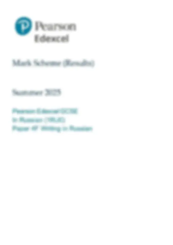 Pearson Edexcel Level 1/Level 2 GCSE (9–1) Russian PAPER 4: Writing in ...