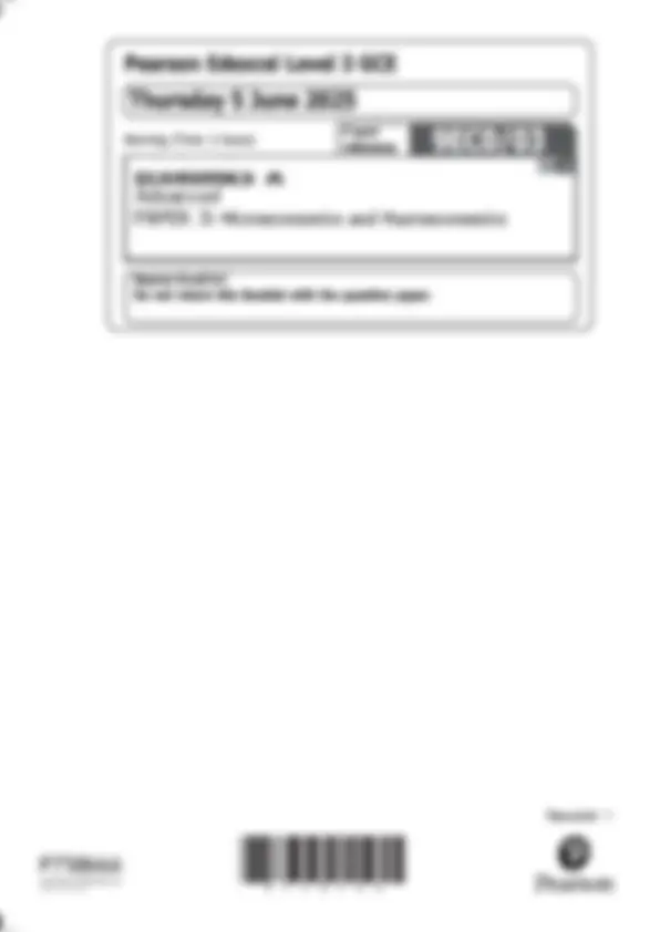 2025 Pearson Edexcel A level Economics A Question Paper Option 3 June ...