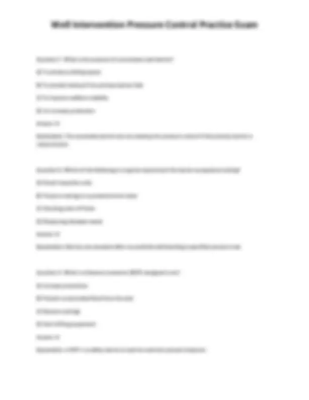 Well Intervention Pressure Control Practice Exam | Exams Technology ...