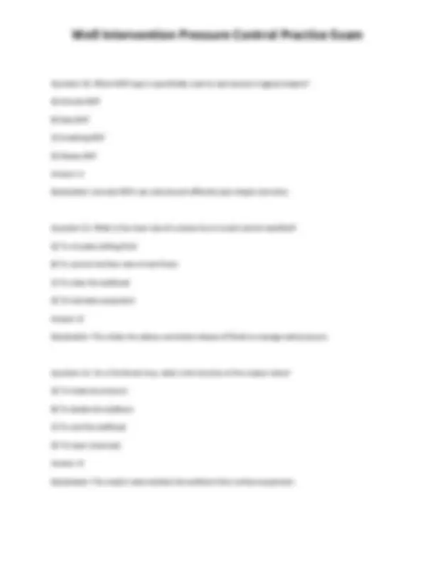 Well Intervention Pressure Control Practice Exam | Exams Technology ...